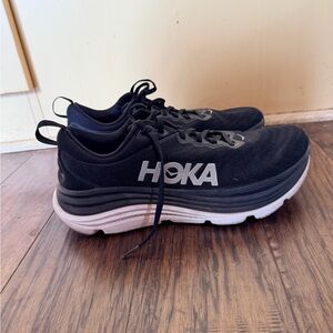 Hoka Men's Black and White Athletic Shoes